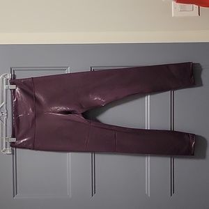 Zyia Plum Metallic Leggings